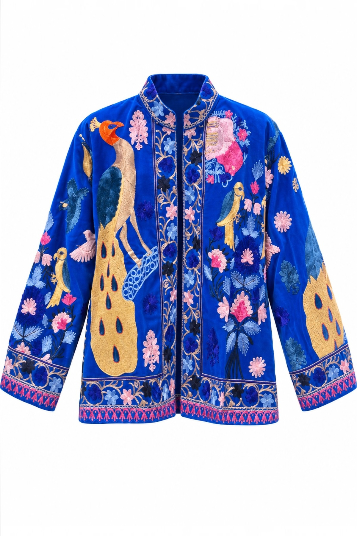 Suzani Tavus Kuşu Nakışlı Ceket RS10S04 | Saks