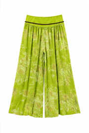 Çiçek Desenli Keten Pantolon 5142