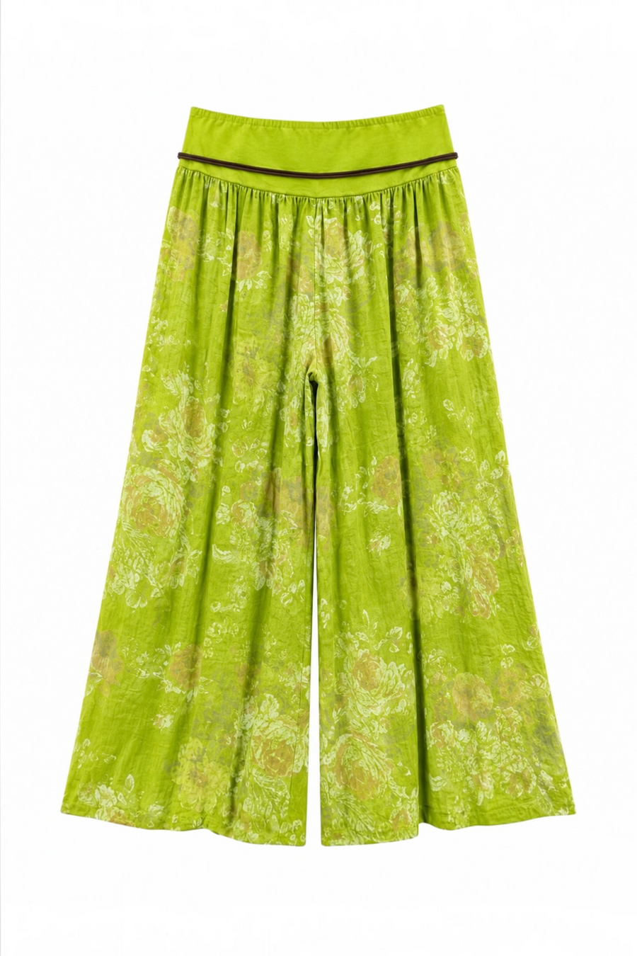 Çiçek Desenli Keten Pantolon 5142