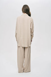 Oversize Nakışlı Tensel Gömlek-RS34535