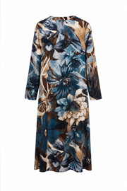 Lilyum Desenli Elbise - HYL0362