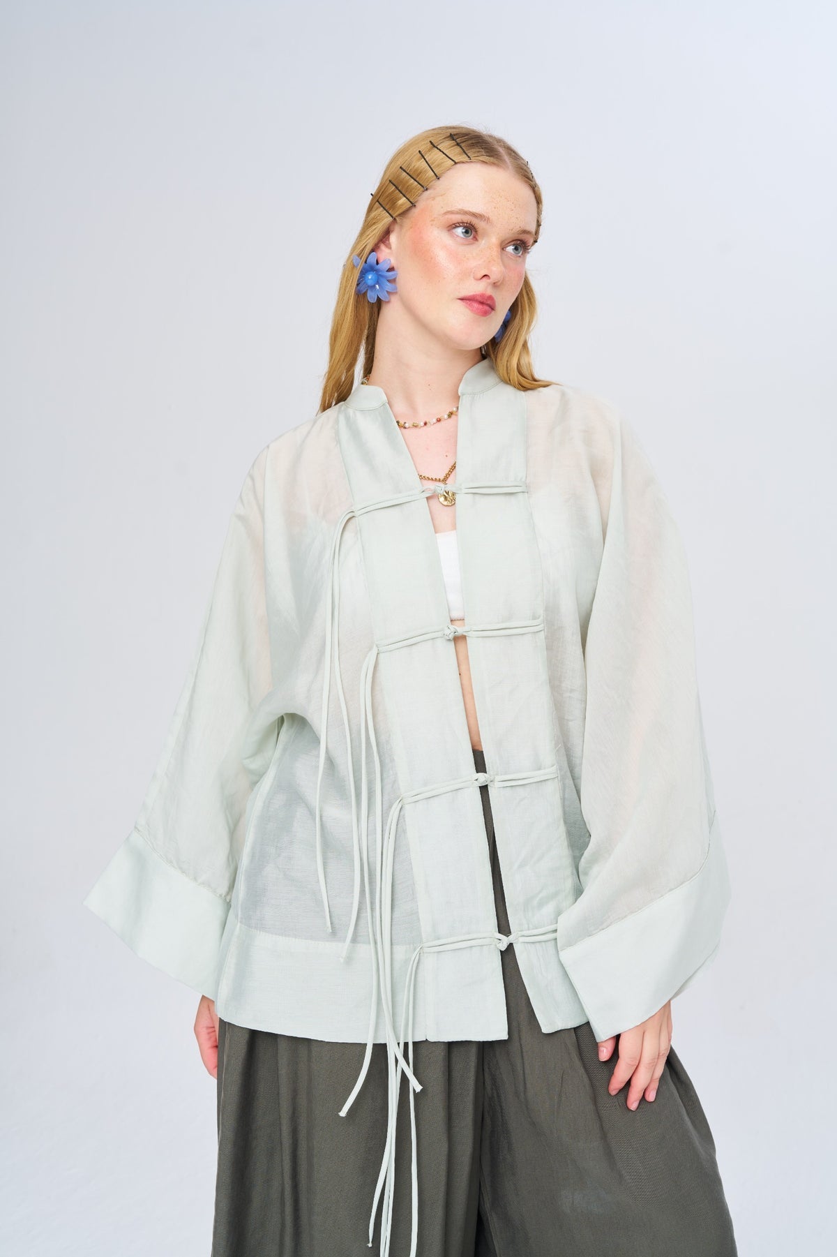 Çin Yaka Oversize Kimono 34991