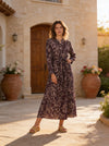 Lilyum Desenli Elbise - Hyl0362