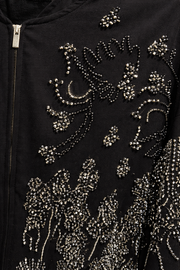 Royal Night Taşlı Bomber Siyah