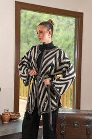 Siyah Beyaz İkili Triko Takım