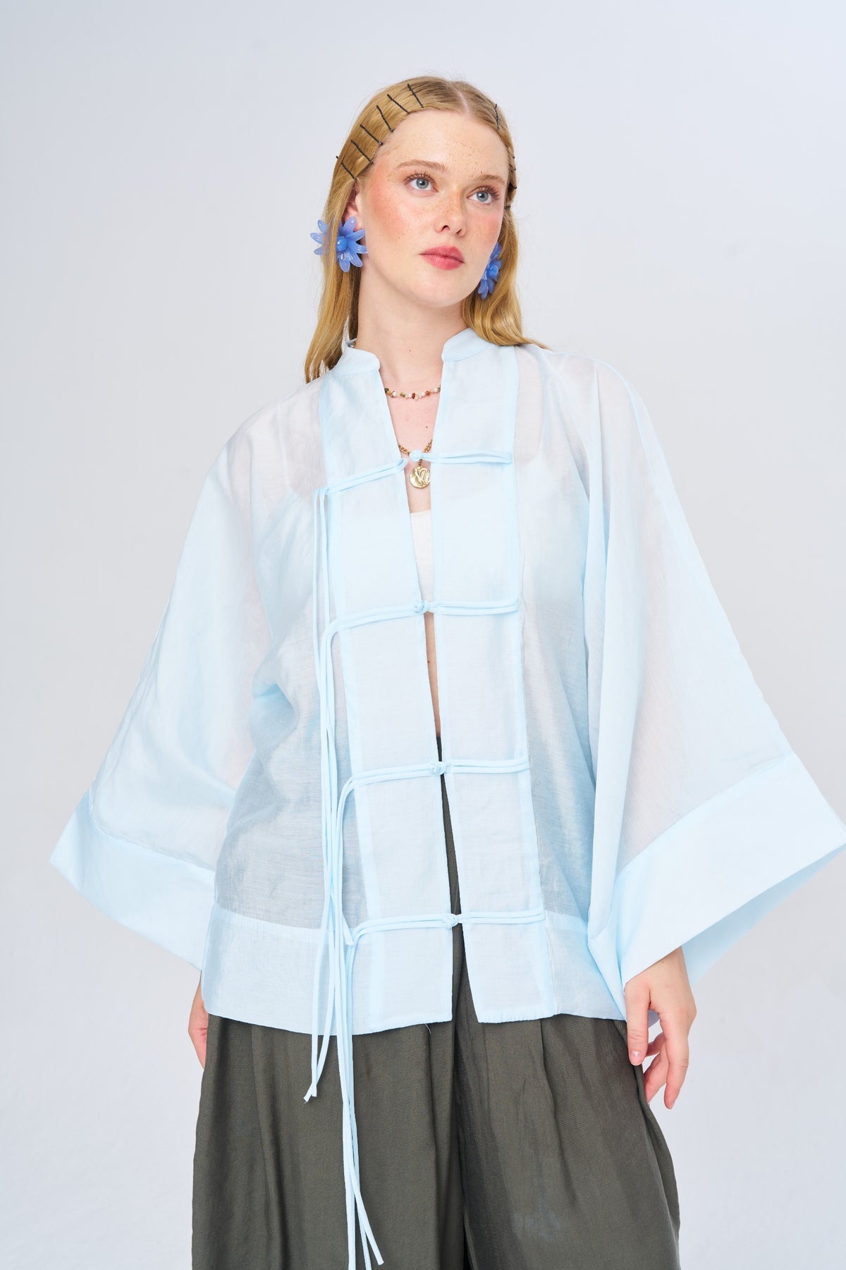 Çin Yaka Oversize Kimono 34991