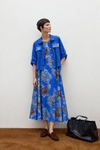 Ceketli Ham Keten İkili Takım Saks -63829