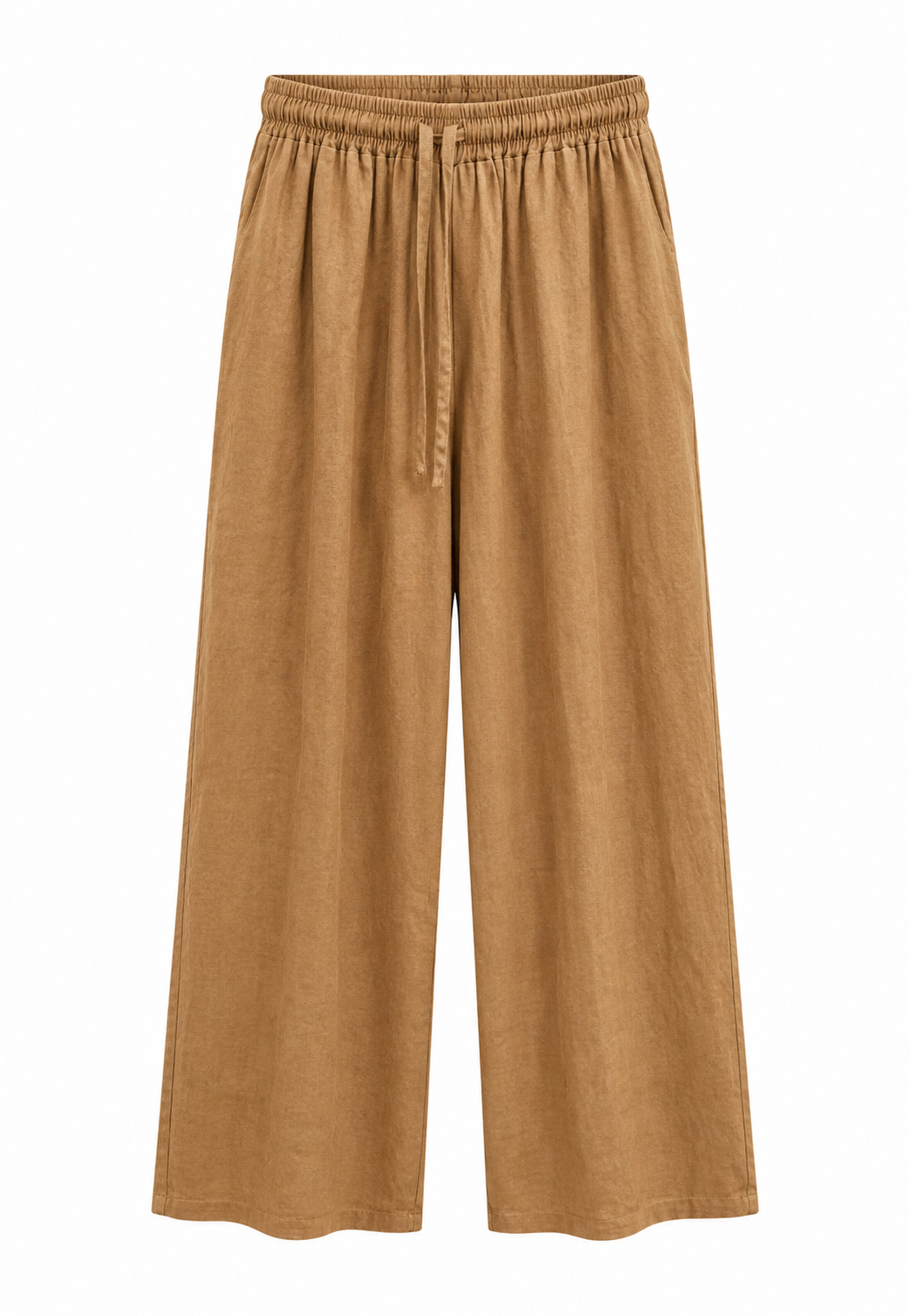 Ham Keten Bol Paça Pantolon Camel