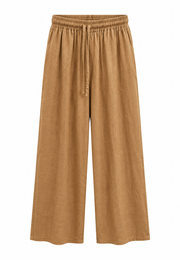 Ham Keten Bol Paça Pantolon Camel