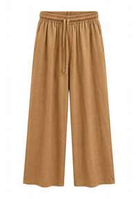 Ham Keten Bol Paça Pantolon Camel
