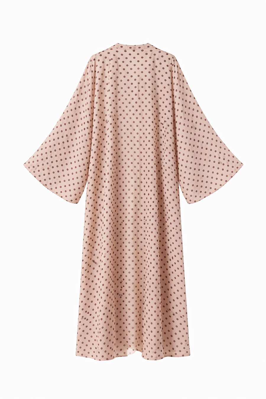 Bohem Paisley Uzun Kimono Krem Puantiye