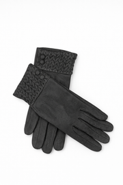 Klasik Yün Dokulu Günlük Kadın Eldiven – Siyah