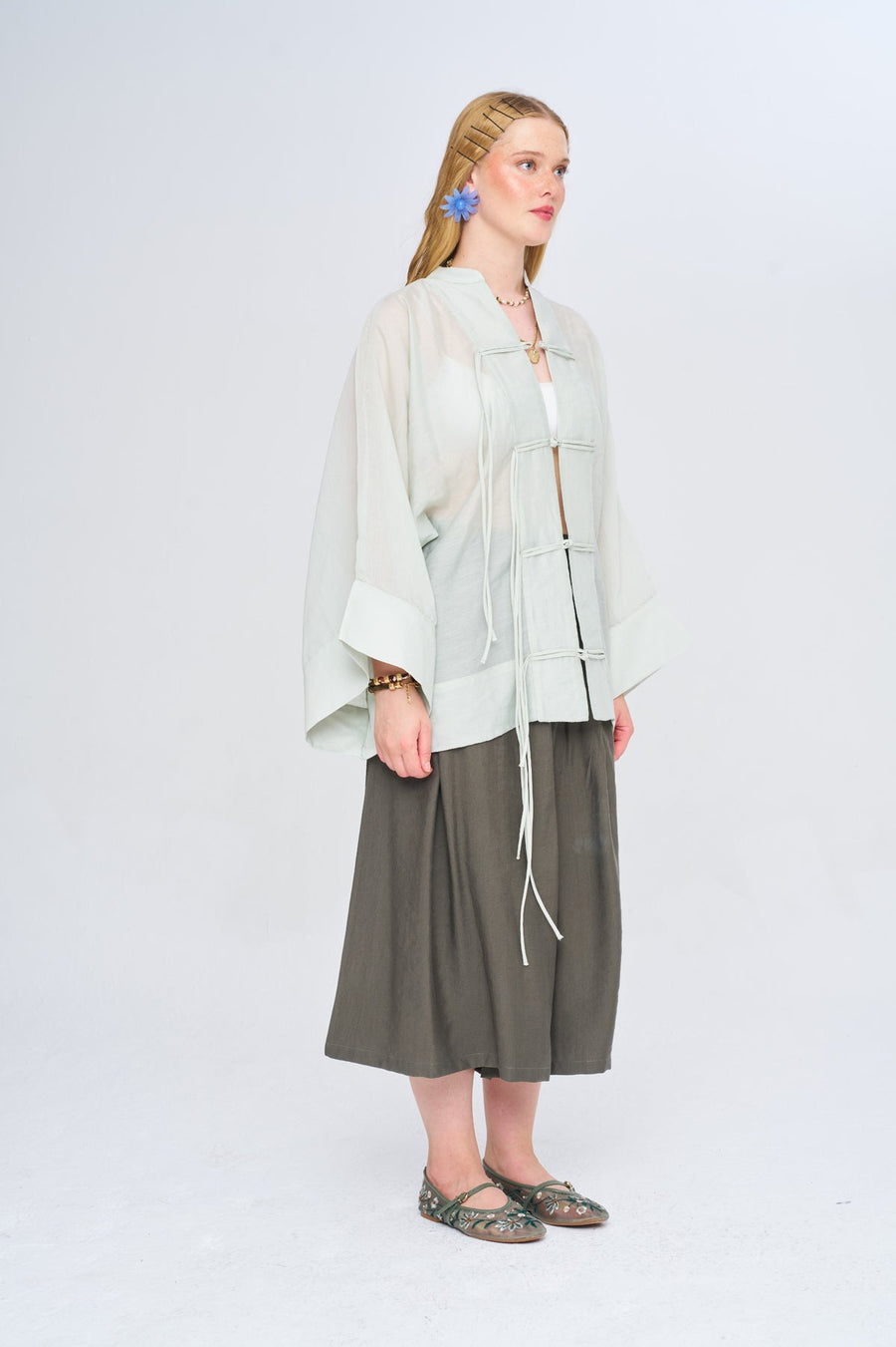 Çin Yaka Oversize Kimono 34991