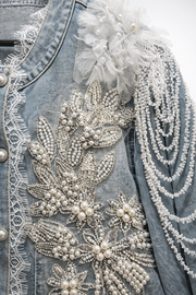 Özel Üretim İşemeli Kot Ceket