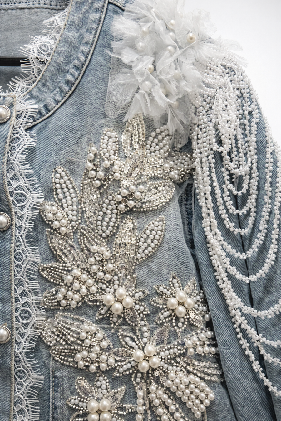 Özel Üretim İşemeli Kot Ceket