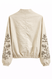 Royal Night Taşlı Bomber Krem 72539