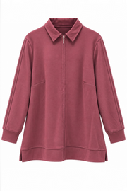 Polo Yaka Kol Pile Fermuarlı Takım RS0194 | Bordo
