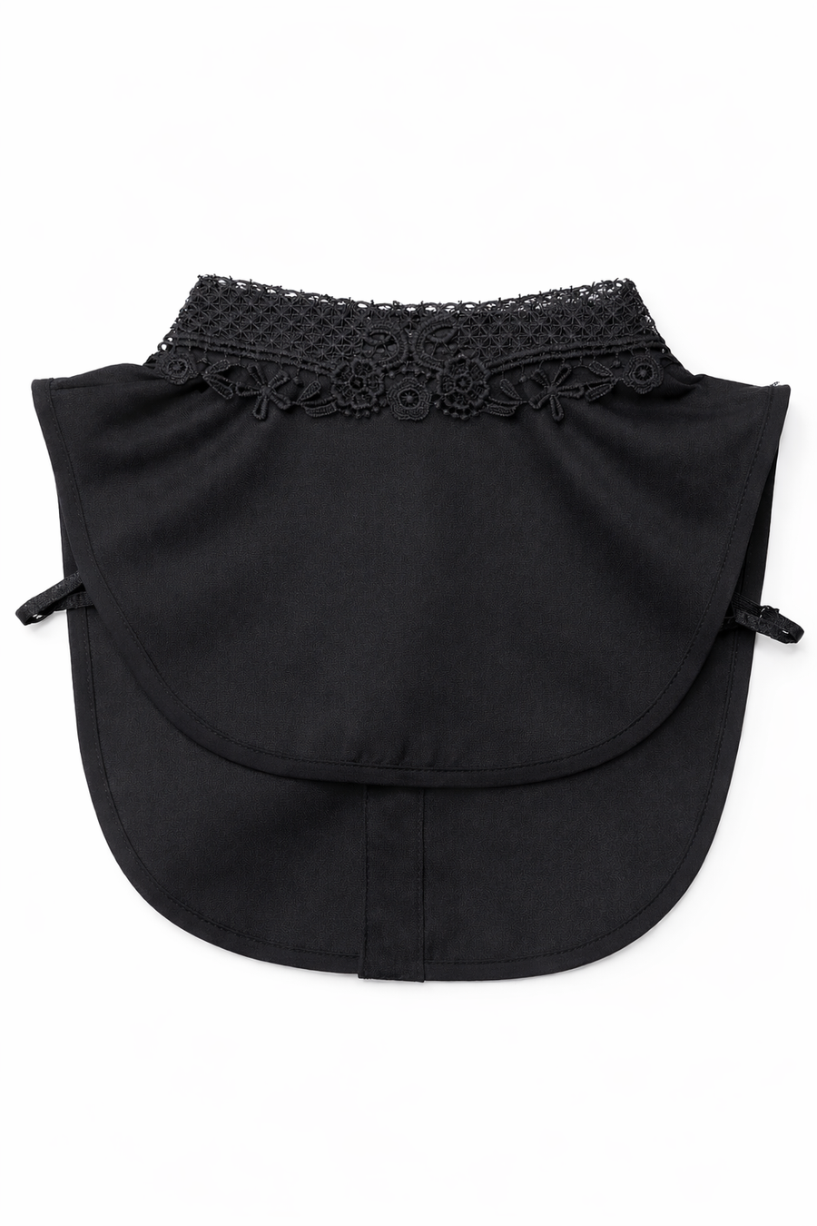 Siyah Güpürlü Gömlek Yakalık