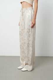 Ekru Renk Lastikli Bol Paça Kadın Pantolon - 45282