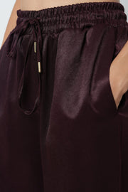 Rahat Kalıp Bol Paça Kadın Pantolon – 45248 Bordo