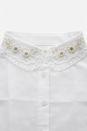 Organze İşlemeli Yakalık