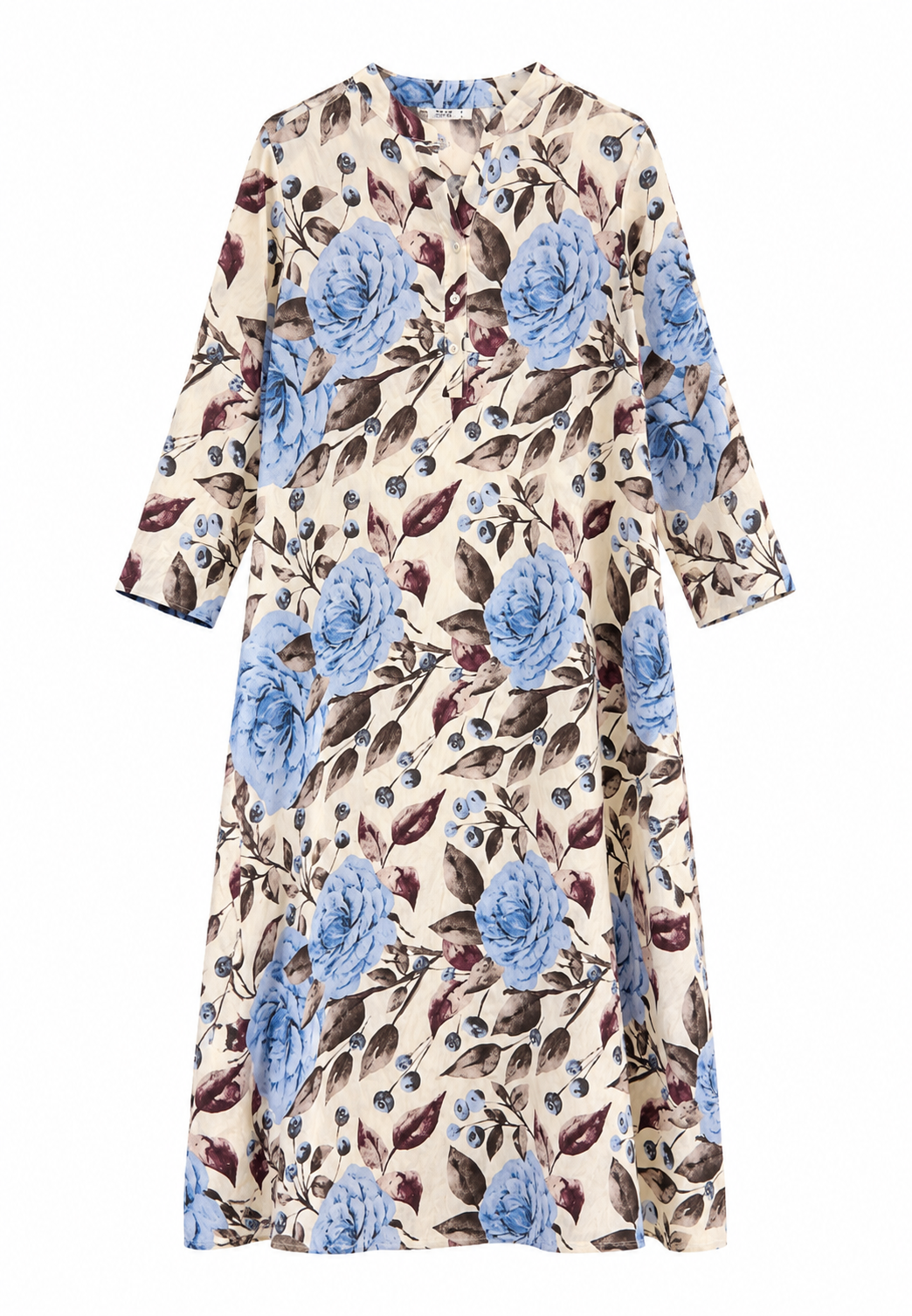 Lilyum Desenli Elbise - HYL0362