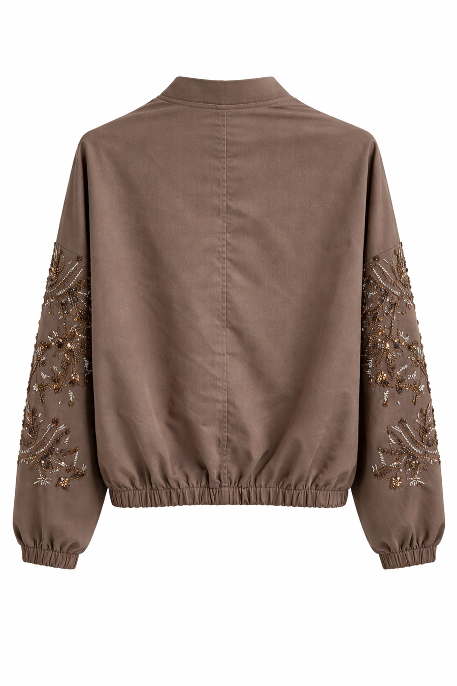 Royal Night Taşlı Bomber Vizon 72539