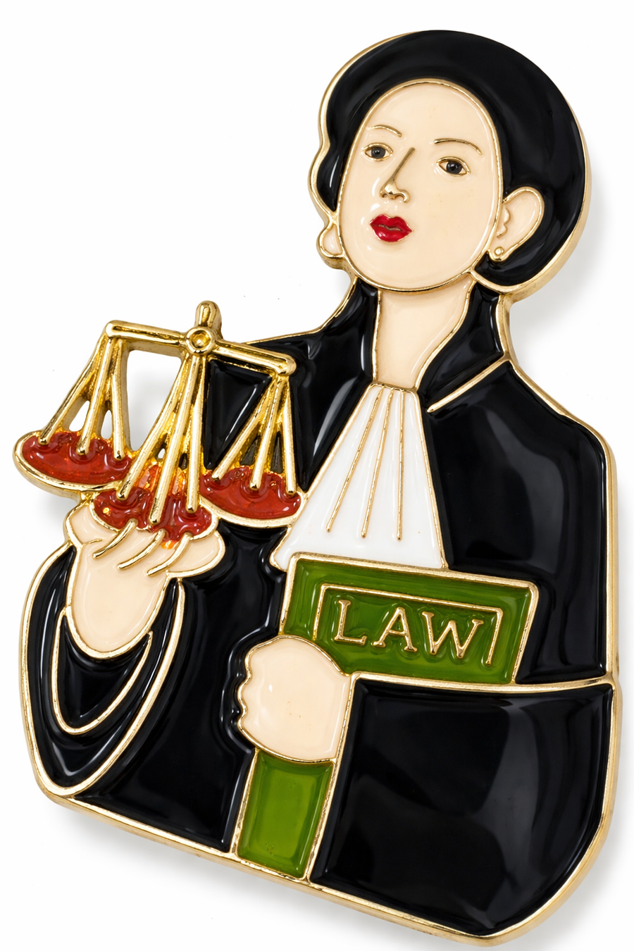 Adalet & Güç Figürlü Broş – “Lady Justice”