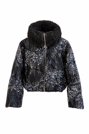 Chn-Payetli Kısa Şişme Mont