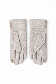 Klasik Yün Dokulu Günlük Kadın Eldiven – Krem