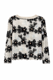 İşlemeli Özel tasarım Bluz-Beyaz