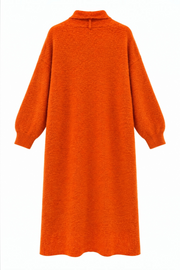 Sakal İplik Model Uzun Hırka Rs0593 - Orange