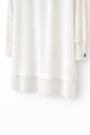 Rayon Şifonlu U.Kol Penye Tunik Beyaz-RS875