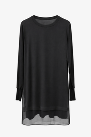 Rayon Şifonlu U.Kol Penye Siyah-RS875