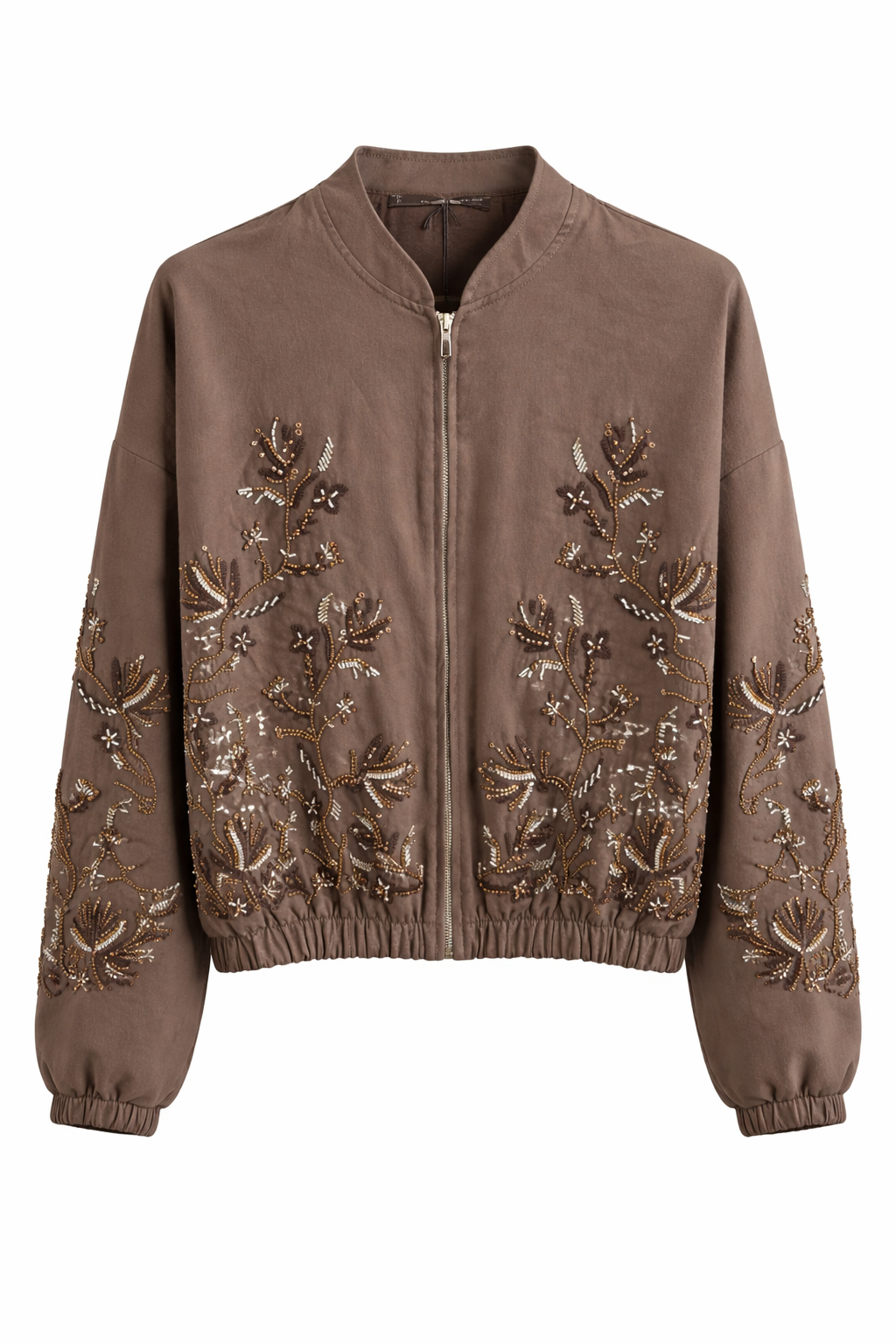 Royal Night Taşlı Bomber Vizon 72539