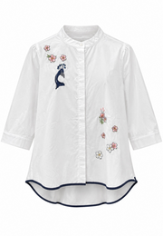 Peacock Nakışlı Gömlek-RS9266