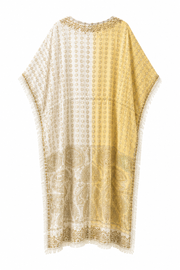 Etnik Desen Bağlamalı Kimono Gold-IBN43029
