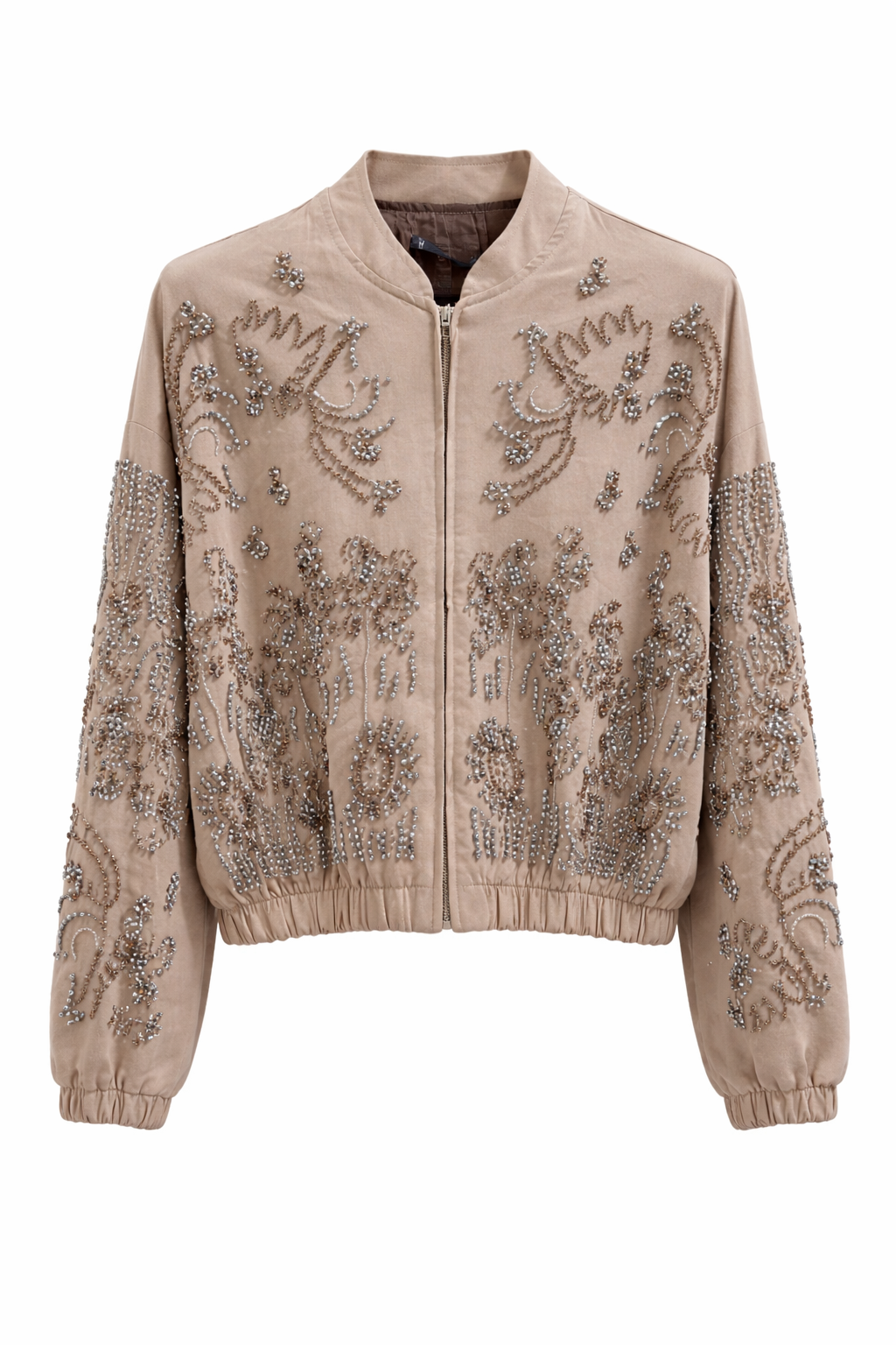 Royal Night Taşlı Bomber Bej 72539