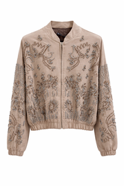 Royal Night Taşlı Bomber Bej 72539