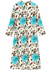 Lilyum Desenli Elbise - Hyl0362