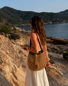 Natur ve Siyah Hasır Handmade Çanta