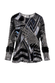 Noir Mozaiği Couture Bluz