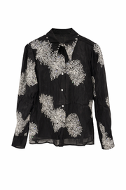 Şifon Taş İşlemeli Gömlek ve Etek Takımı – Siyah