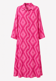 Hay-el Gömlek Elbise Pembe- RS9472