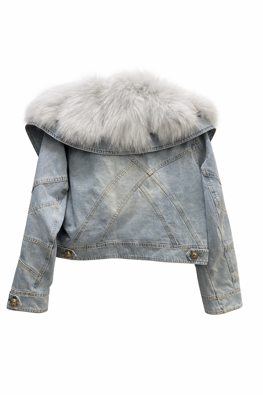 Kürk Detaylı Kot Ceket