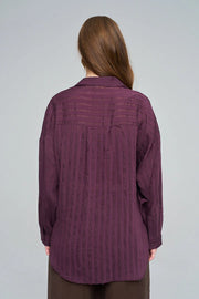 Asimetrik Kesim Gömlek Bordo Rs34878