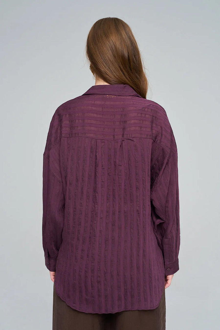 Asimetrik Kesim Gömlek Bordo Rs34878