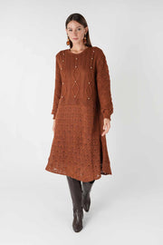 İnci Detaylı Triko Tunik (Kiremit)