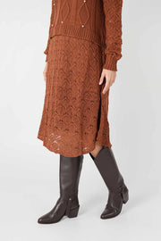 İnci Detaylı Triko Tunik (Kiremit)