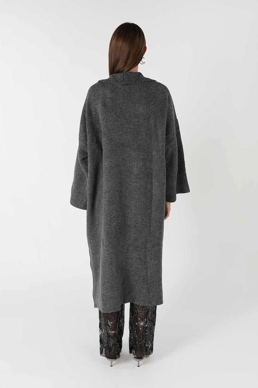 A91828 Salaş Triko Hırka Antrasit